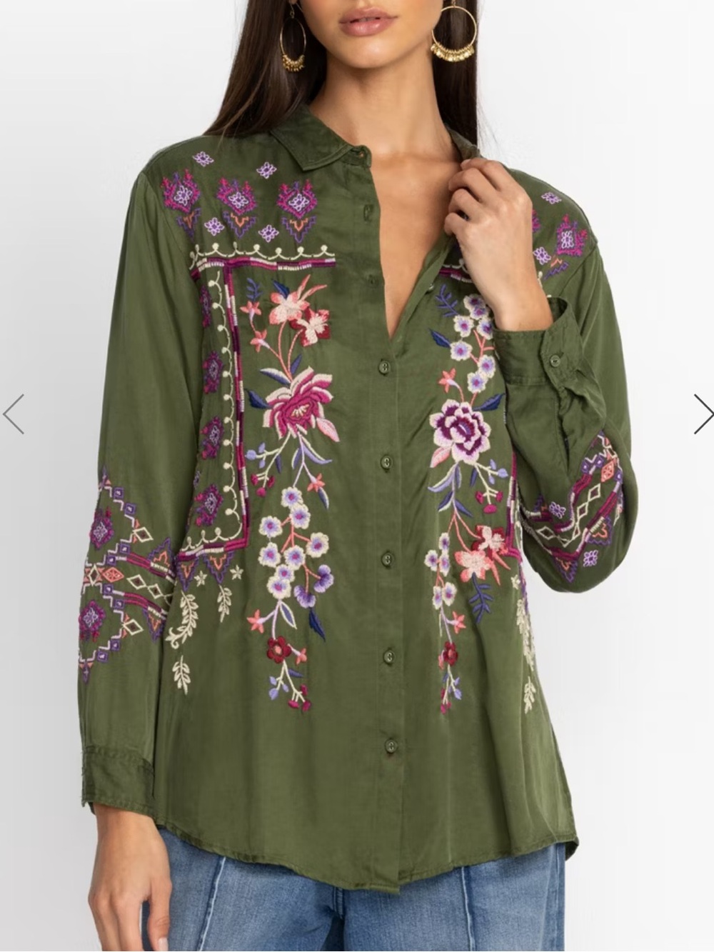 Johnny Was CURACAO OVERSIZED SHIRT TUNIC - Picture 4 of 11